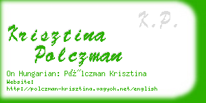 krisztina polczman business card